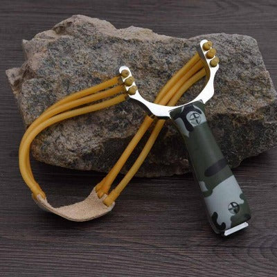 Professional Slingshot | Aluminum Alloy Hunting-Catapult with Camouflage Bow